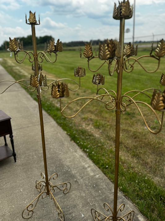 10 Candle Brass Candelabras (2)