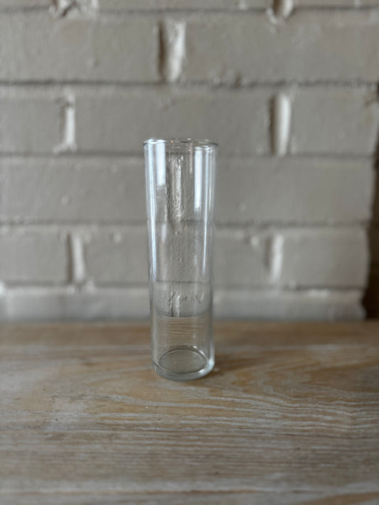 Small 7" X 2" glass cylinder (10)