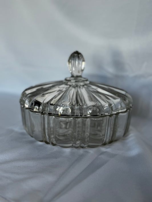 Anchor Hocking Spiderweb Lidded Candy Dish