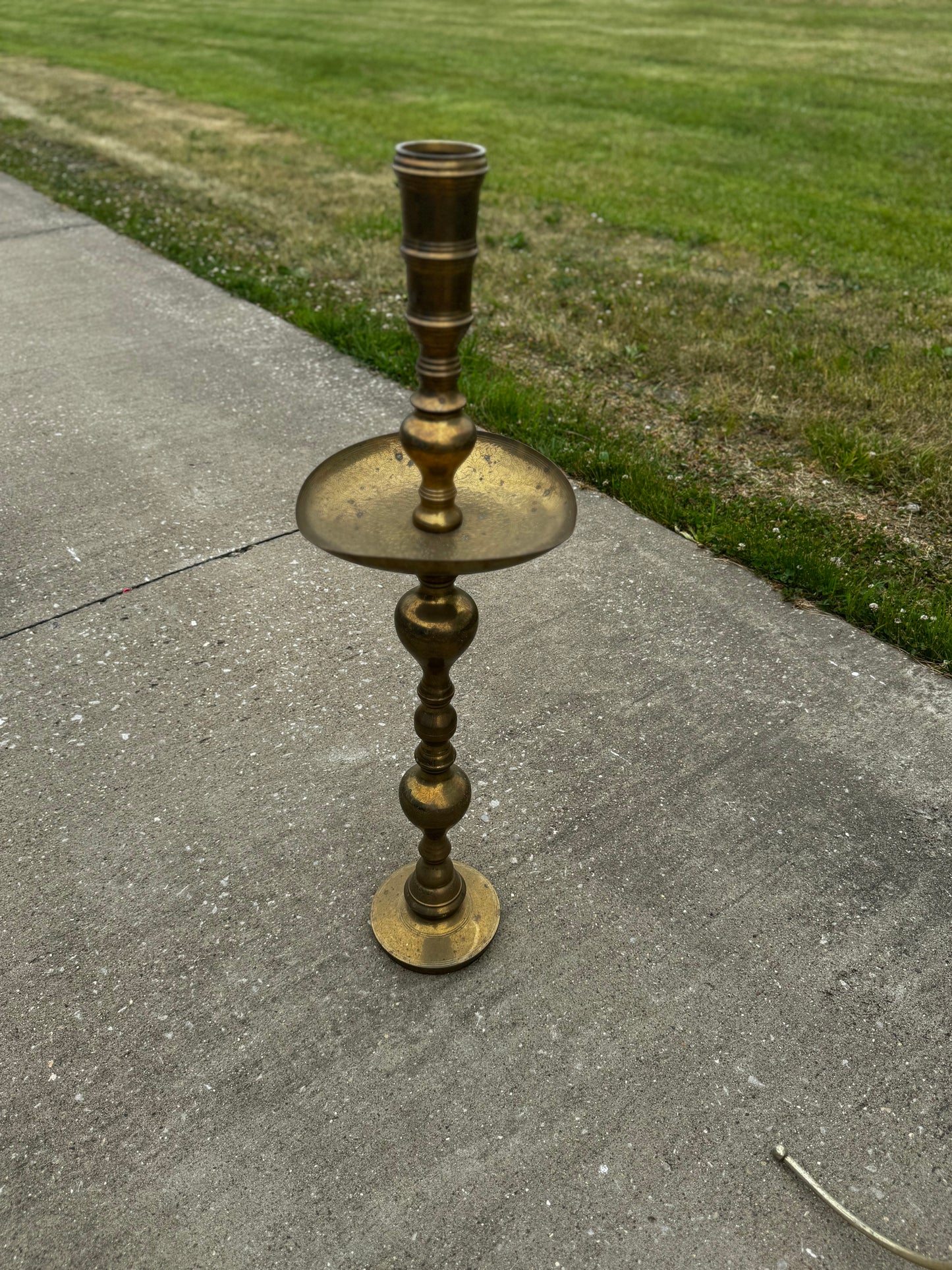 Large Brass Candleholder