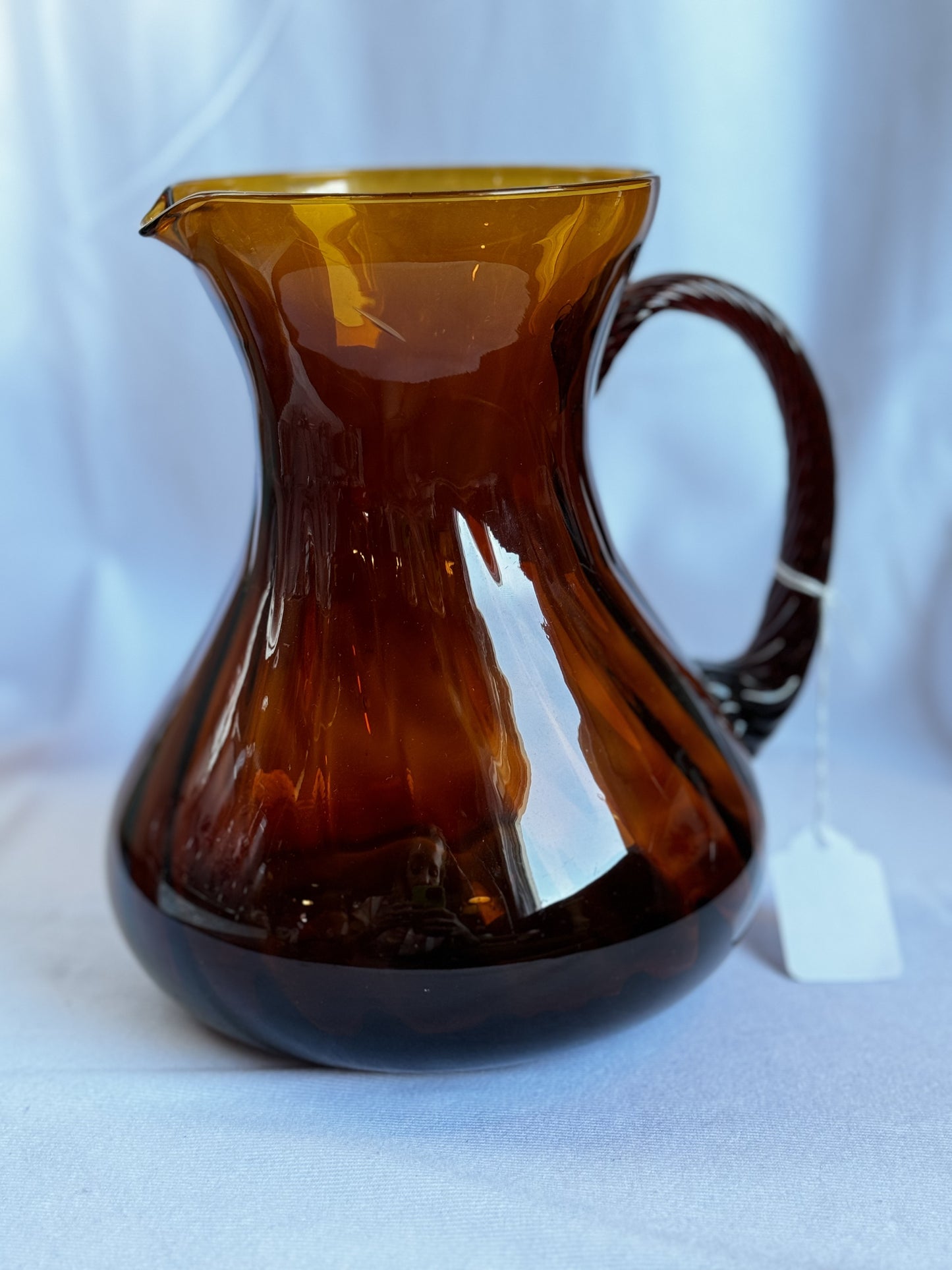 Hand Blown Amber Pitcher