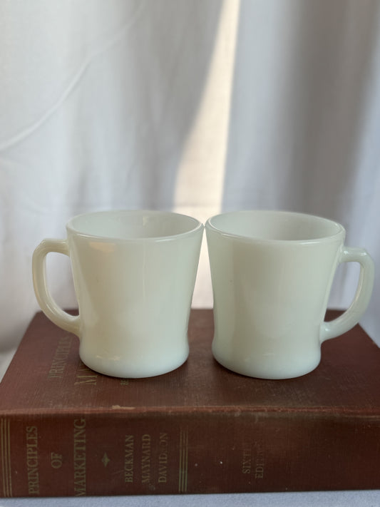 Fire King White Mugs