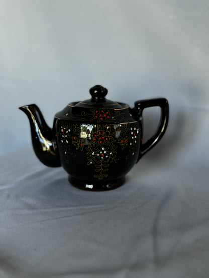 1940s Brown Hand Painted Japanese Teapot