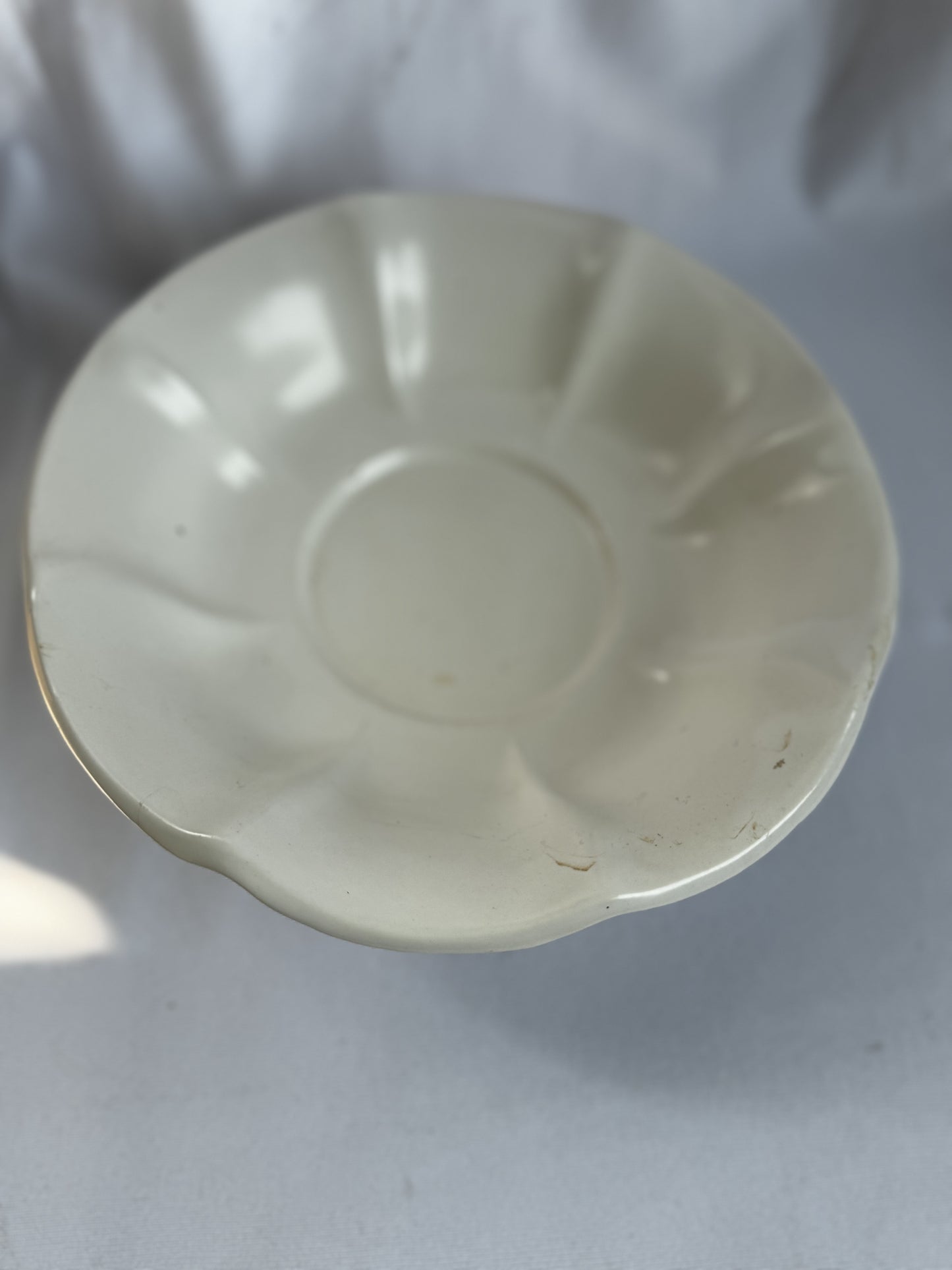 White McCoy Pedestal Bowl