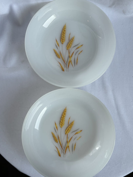 Fire King Milk Glass Wheat Bowls