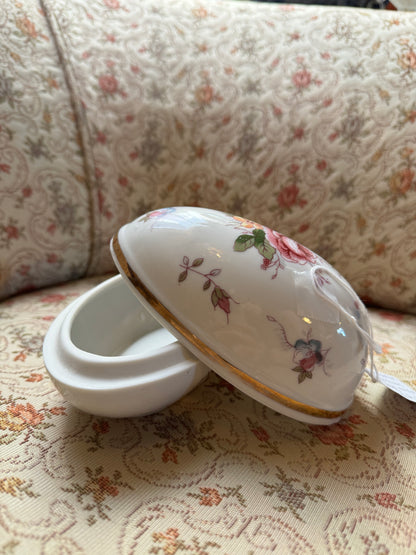 Schackman Porcelain Egg Trinket Dish