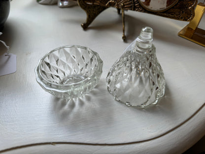 Diamond Cut Pear Shaped Trinket Dish