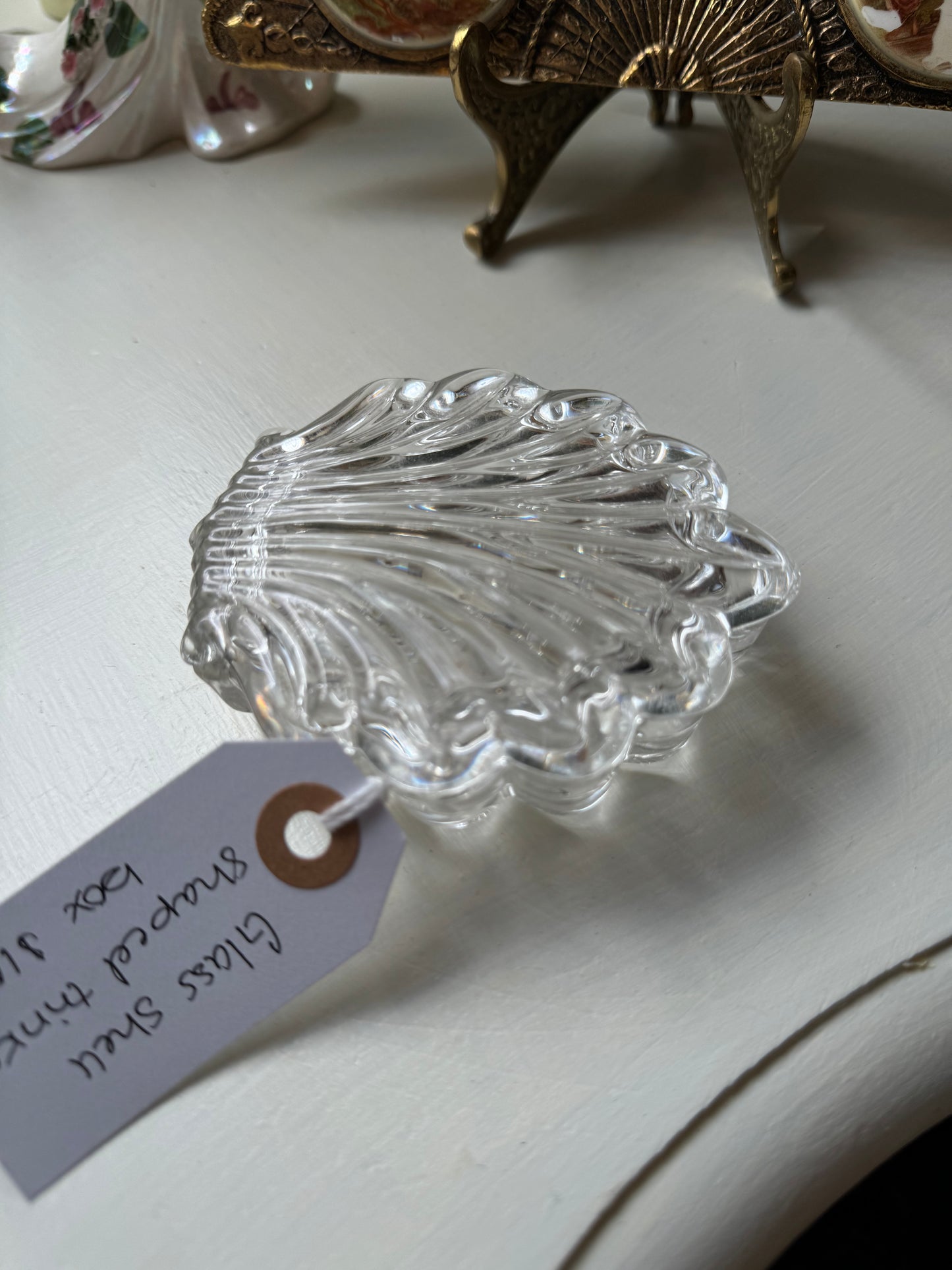 Glass Shell Trinket Box