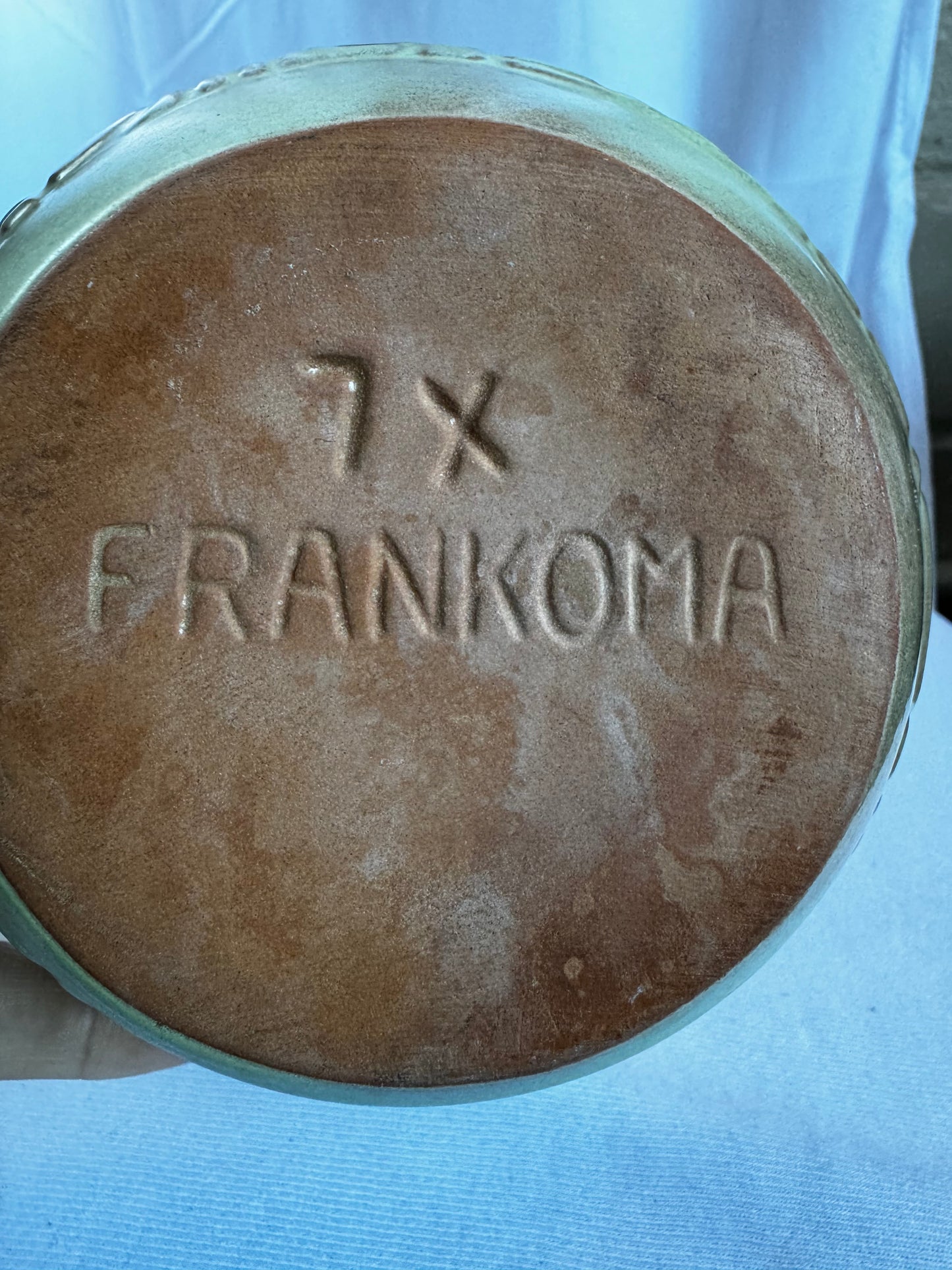 Frankoma Prairie Green Patterned Bowl #7X