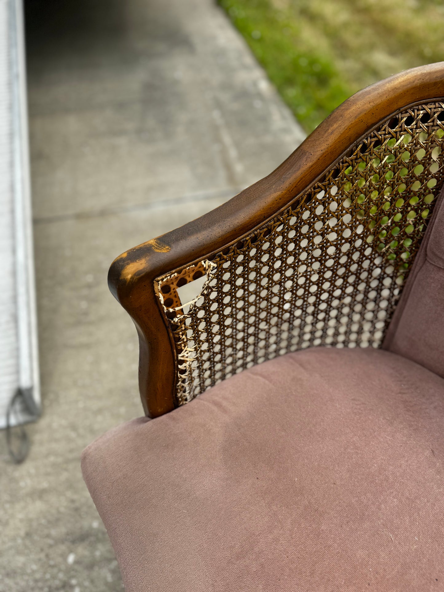 Mauve Cane Chairs (2)