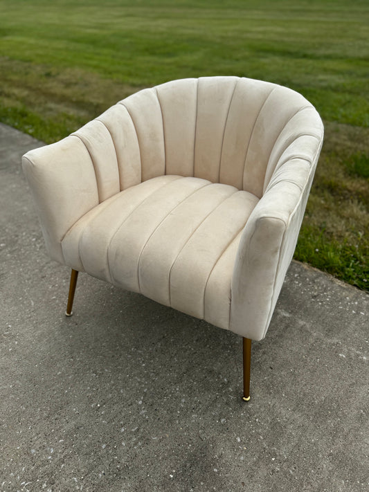 Ivory and Gold Chair